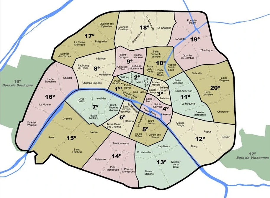 carte-arrondissements-paris