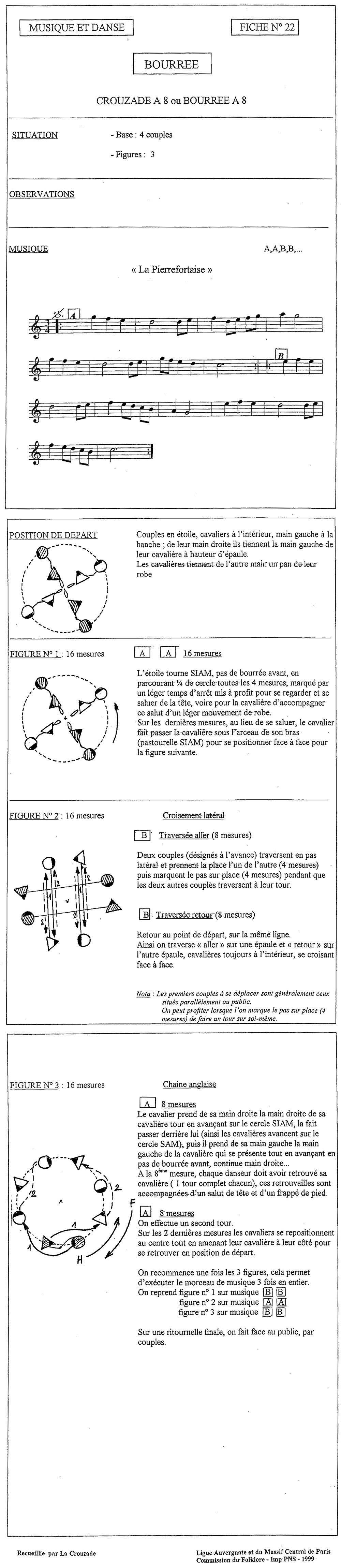 NUM 22 CROUZADO à 8 ou BOURREE A 8