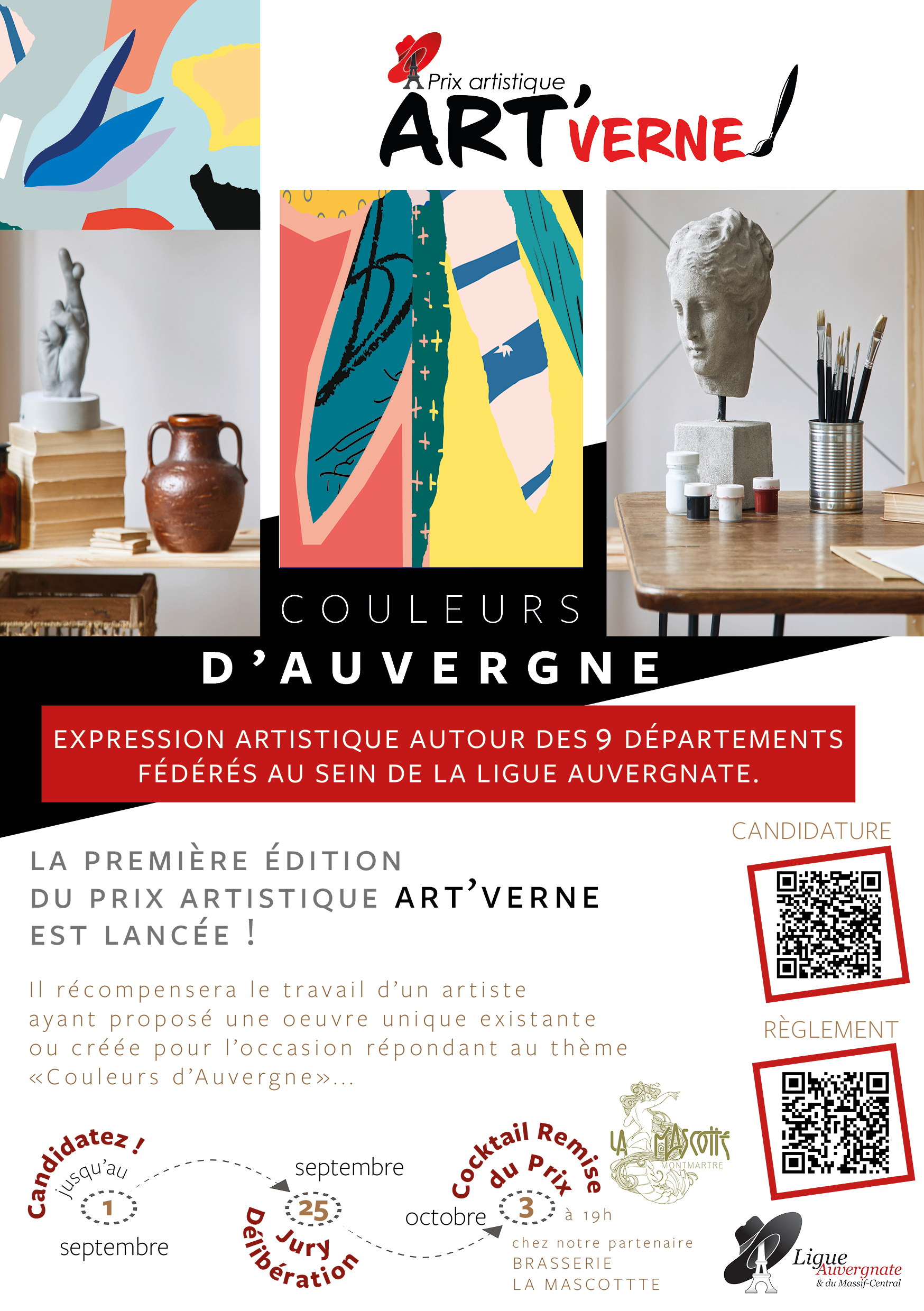 2023 06 07 08 Affiche présentant le 1er prix artistique ARTVERNE 2023