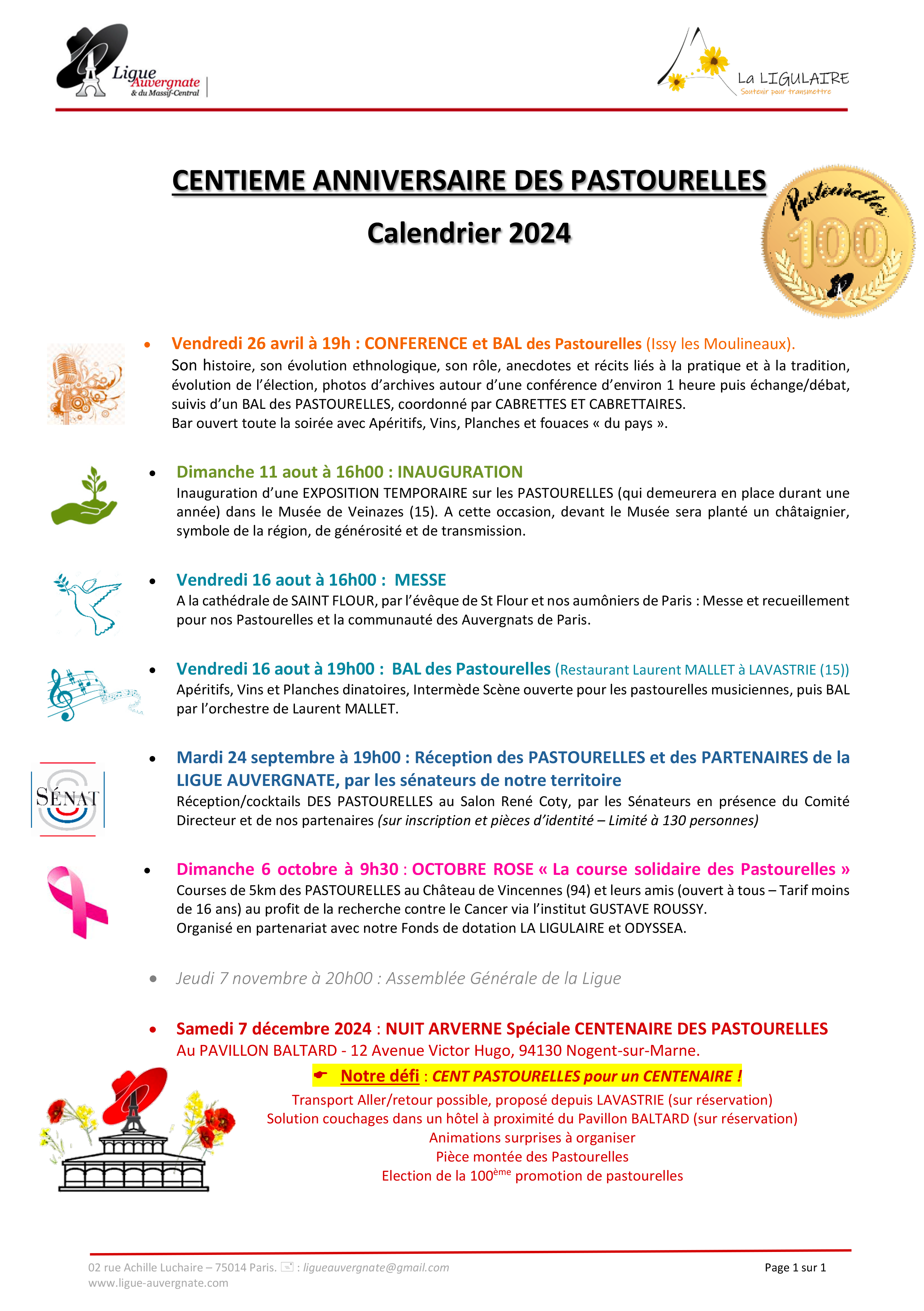Programme Centième anniversaire des pastourelles 22 02 2024
