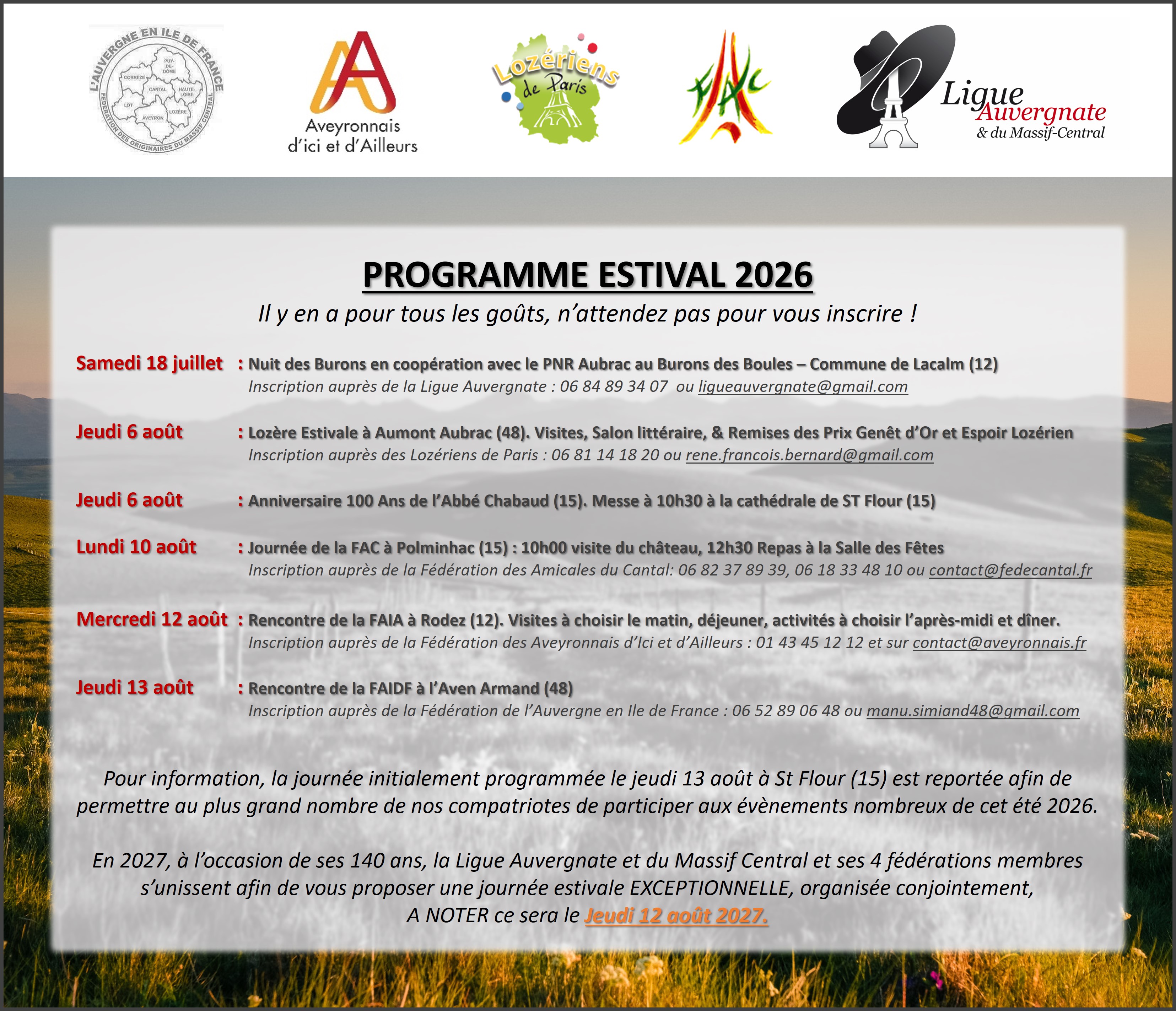 Programme Estival 2026 1