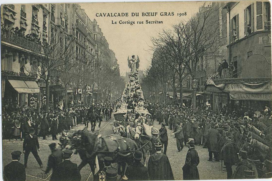 Le Boeuf Gras à Paris 26 avril 1908